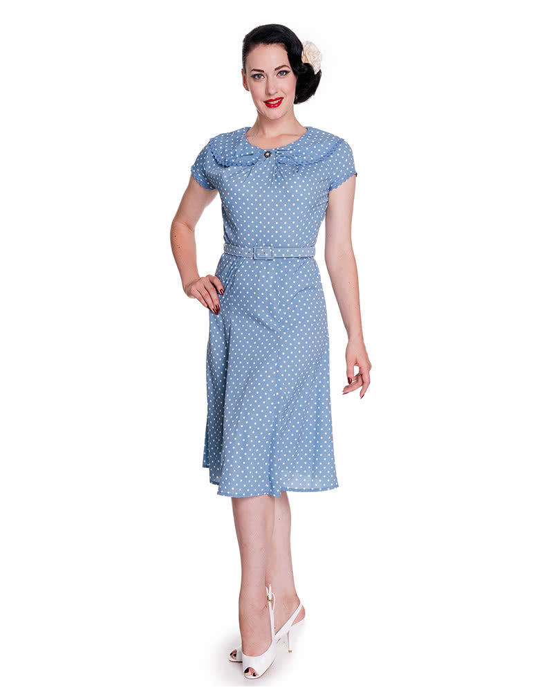 Hell Bunny polka dot dress blue | 50s Dress