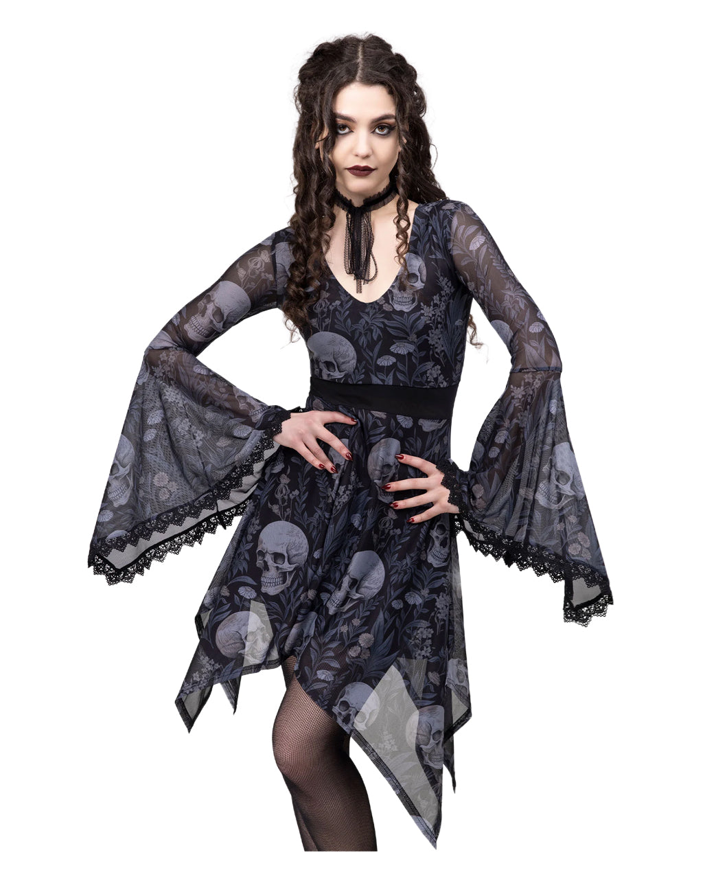 KILLSTAR Death's Head Skater Dress ☆ Gothic dress