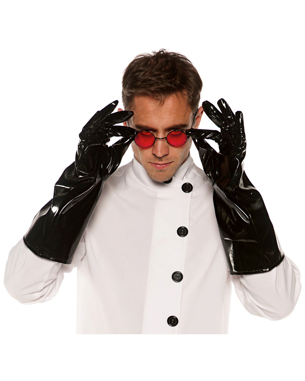 Labor Handschuhe schwarz für Halloween & Fasching