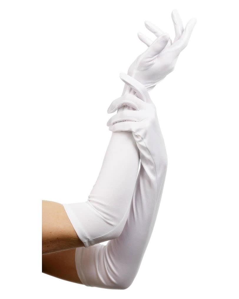 White Elbow-length Ladies' Gloves Halloween costume accessories