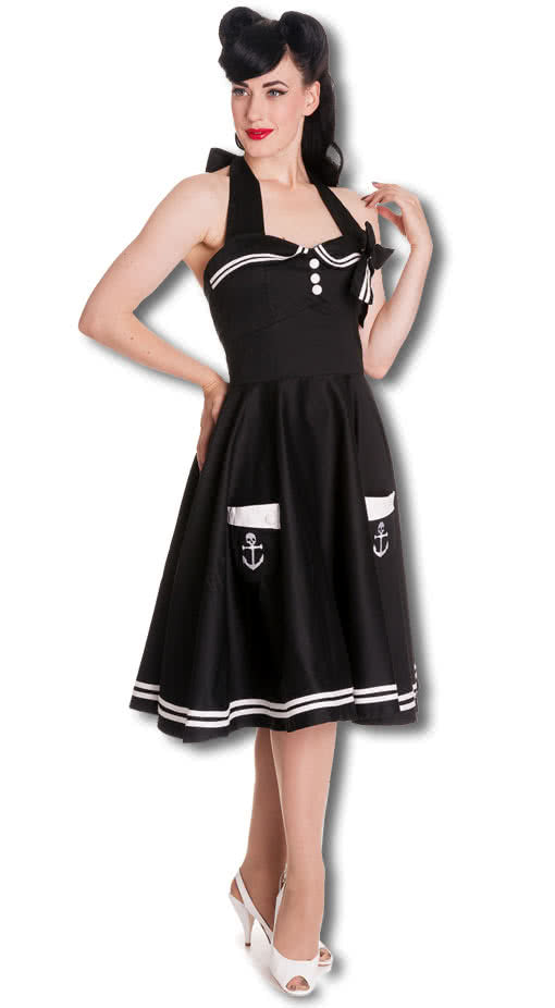 Sailors petticoat dress black | Rockabilly Dress