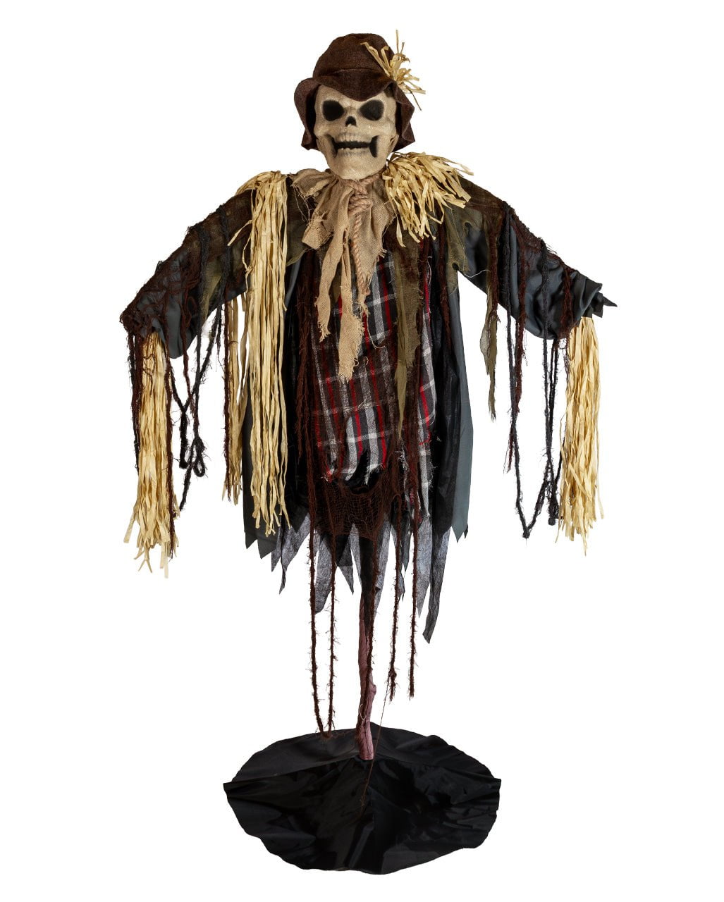 Sinister Scarecrow Halloween Animatronic With Shock Effect 182cm
