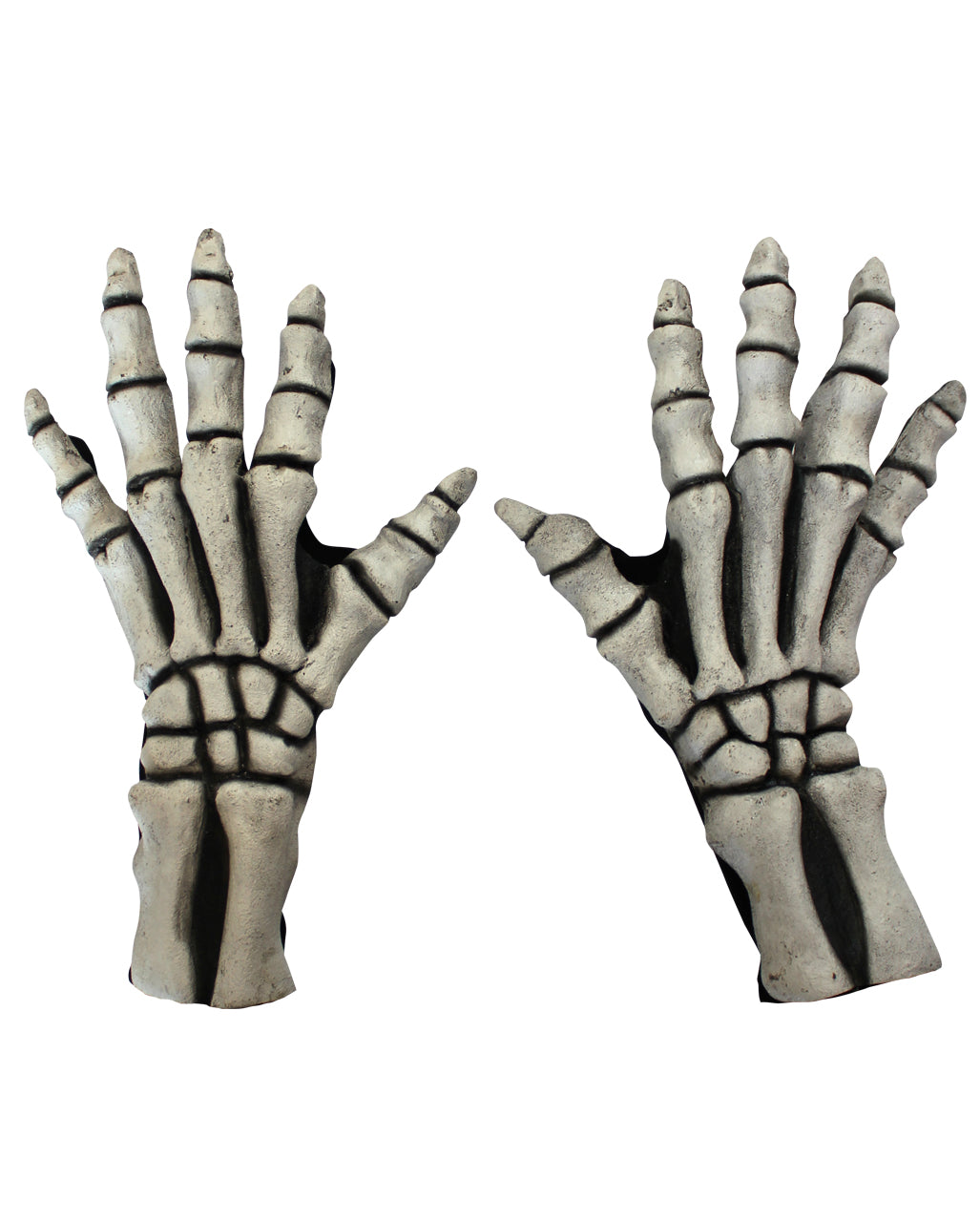 Skelett Handschuhe weiß für Halloween & Fasching
