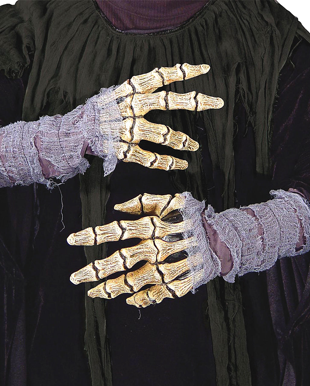 Skeleton Reaper Gloves With Rag Fabric order