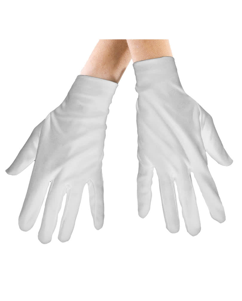 White Fabric Gloves | Santa Claus gloves