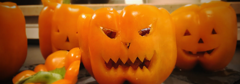 Gefüllte Halloween Paprika Party-Rezept