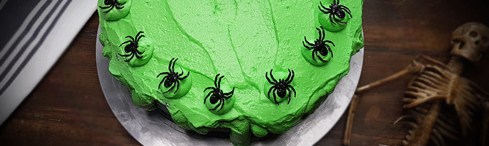 Spinnen Schleim Kuchen Halloween Rezept