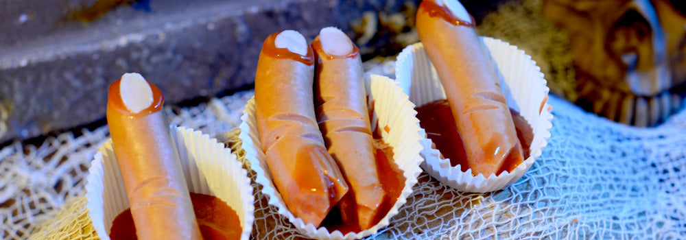 Blutige Wiener Finger für Halloween