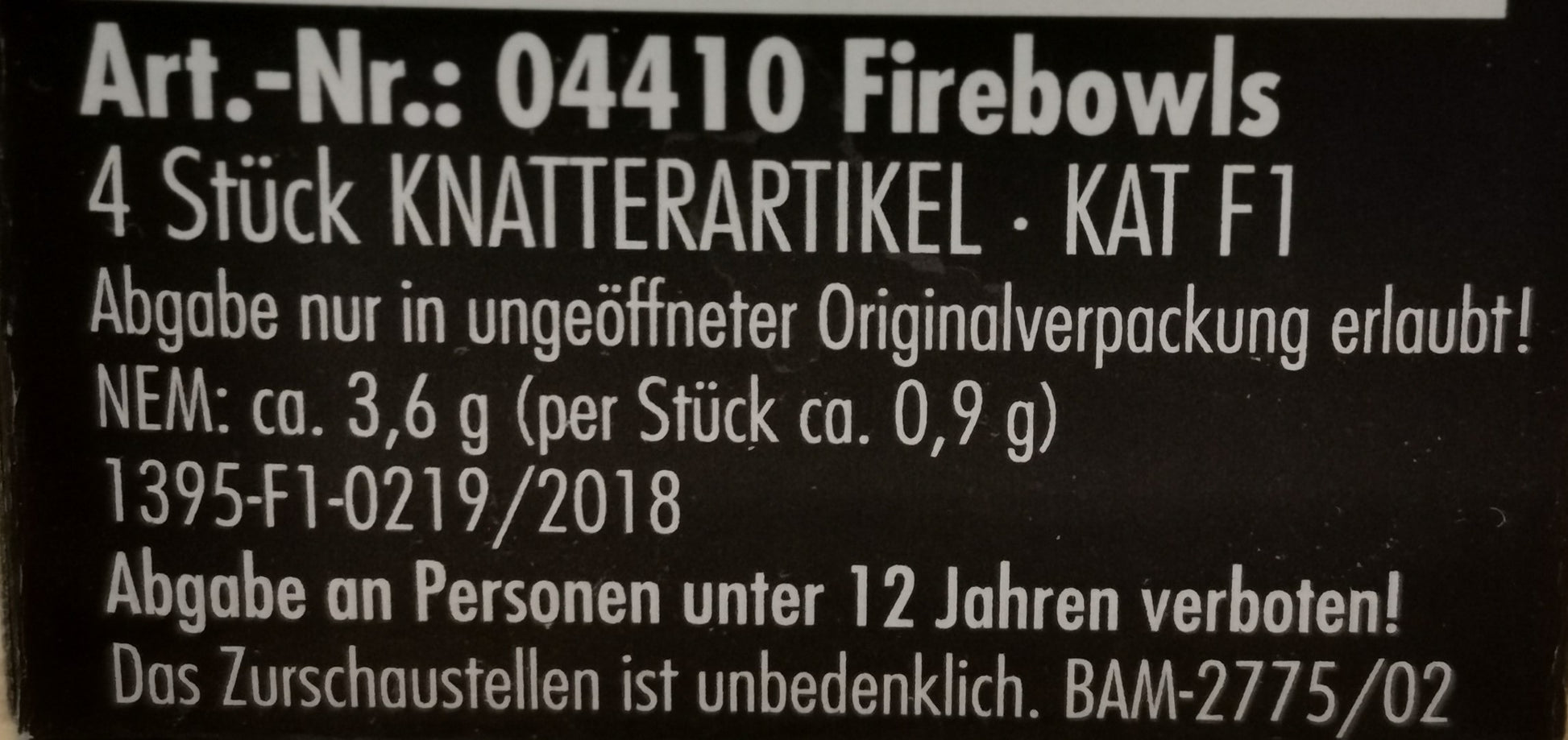 Fireballs Feuerwerk