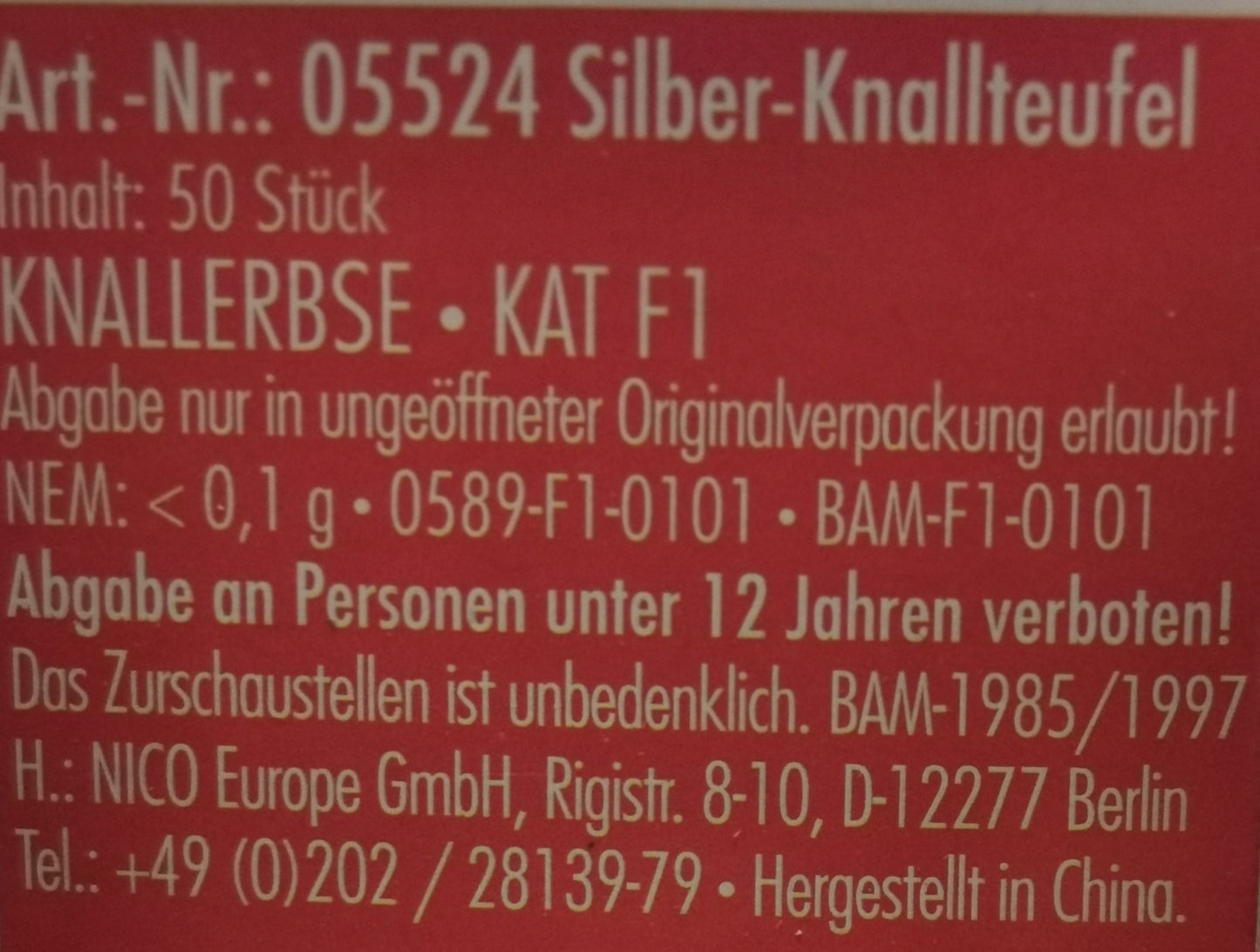 Silber Knallteufel 50 St.