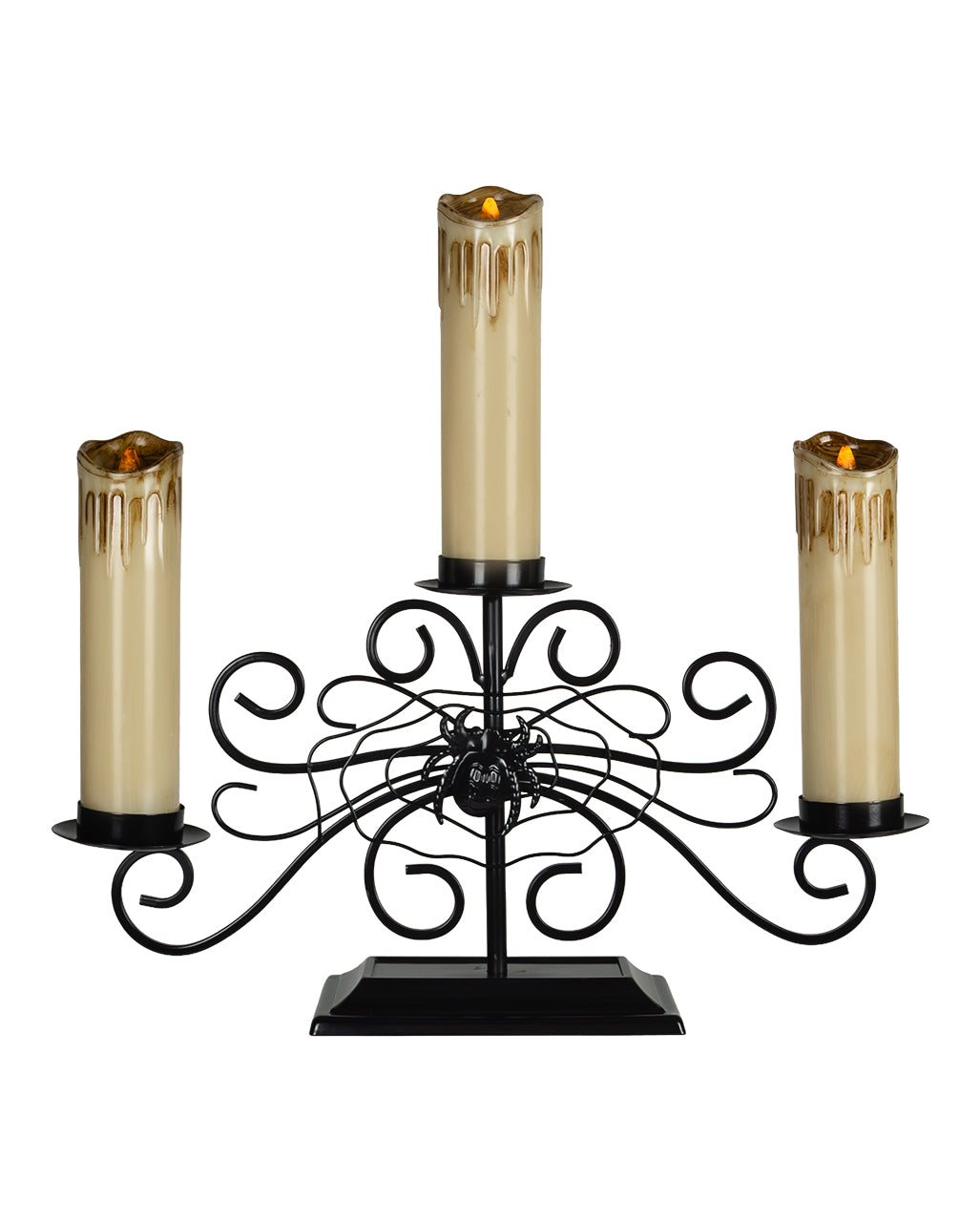 3-armed Spider Candle Holder With LED Candles 41cm