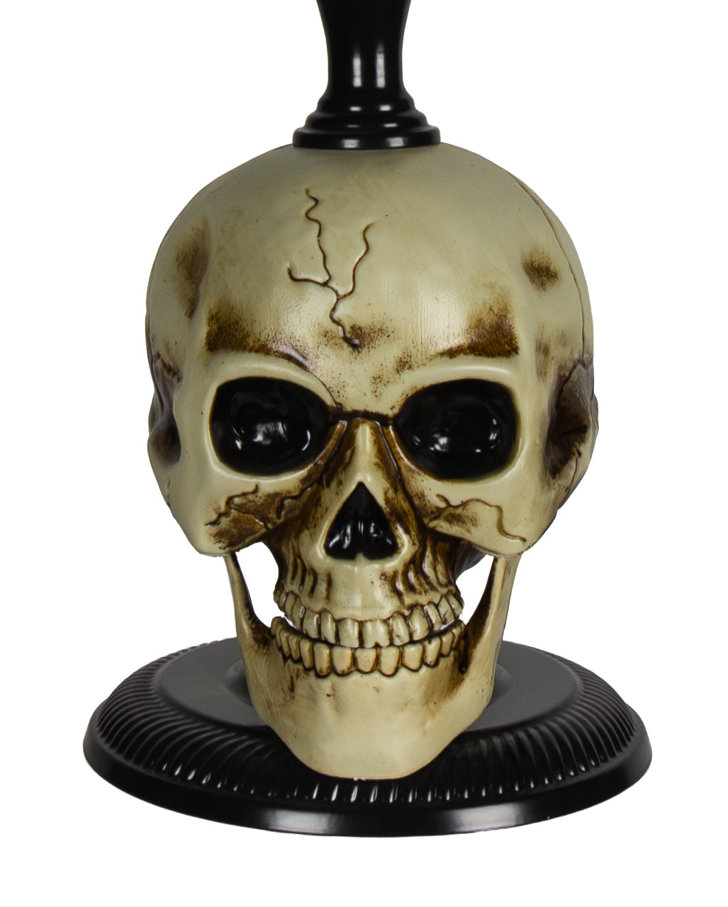 3-armiger Totenkopf Kerzenständer mit LED-Kerzen 66cm