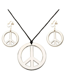 Hippie Peace Halskette & Ohrringe
