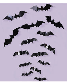 3D Fledermaus Wandsticker 15 St.