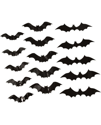 3D Fledermaus Wandsticker 15 St.