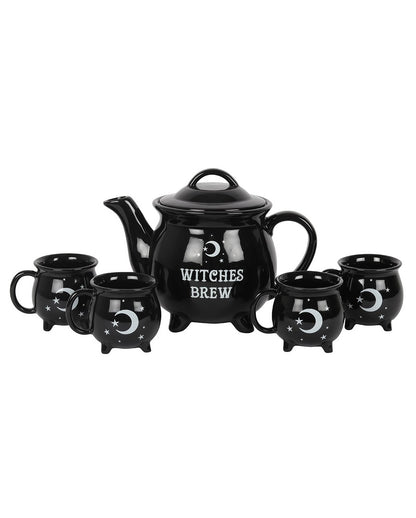 5-piece Witch's Cauldron Tea Set