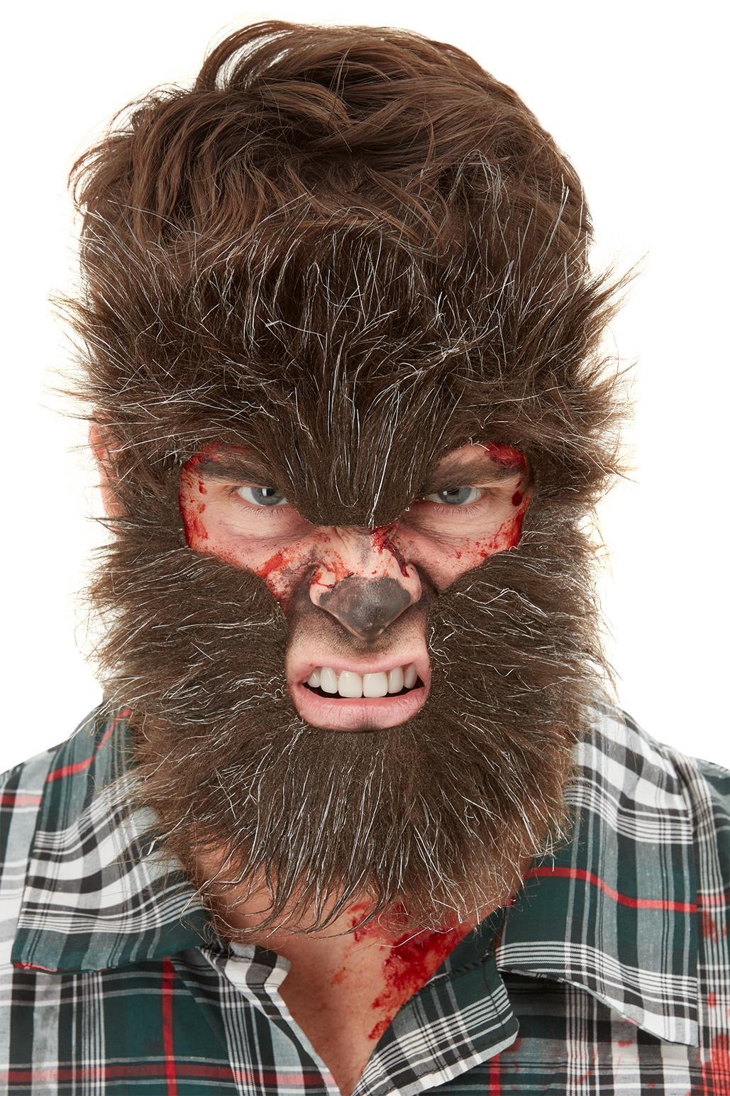 Haarige Werwolf FX Halbmaske