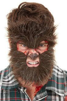Haarige Werwolf FX Halbmaske