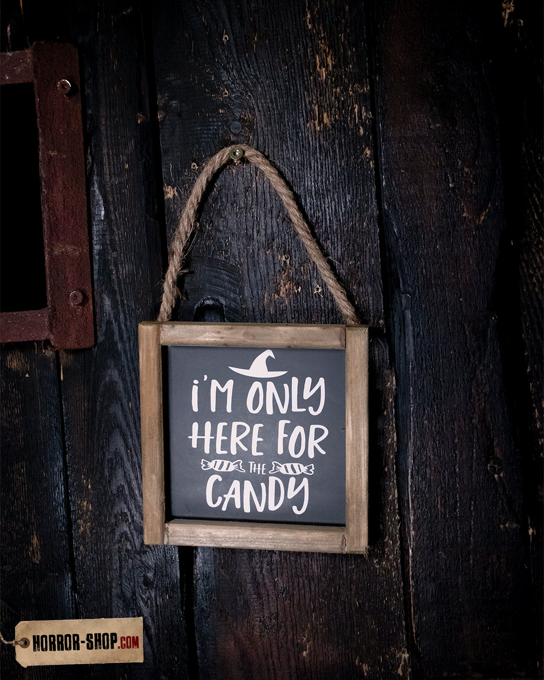 Halloween Wall Art "I'm Only Here For The Candy" 15cm