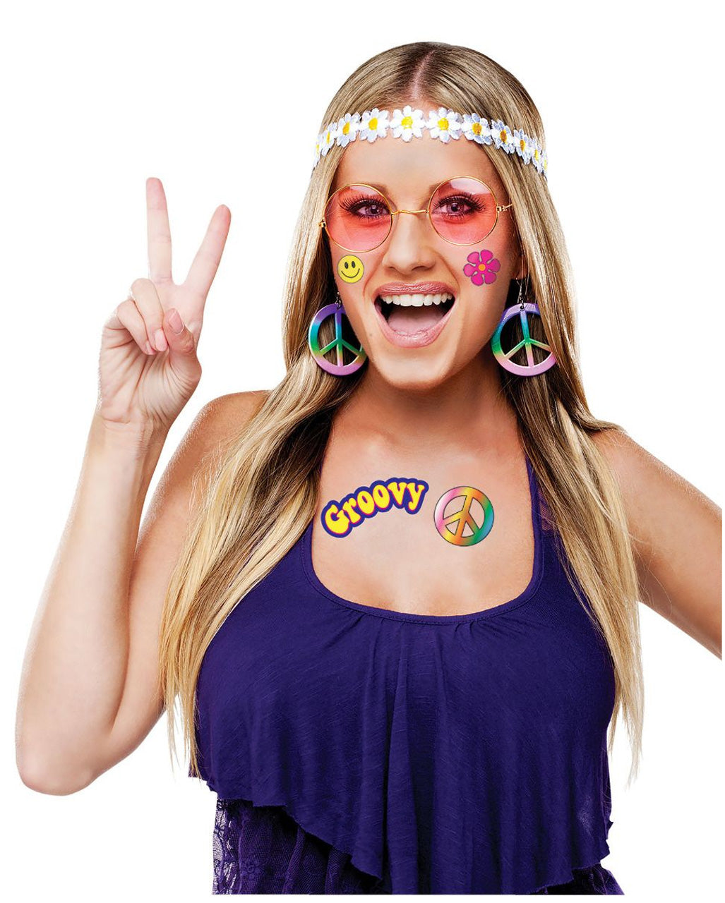 60er Jahre Hippie Zubehör Set