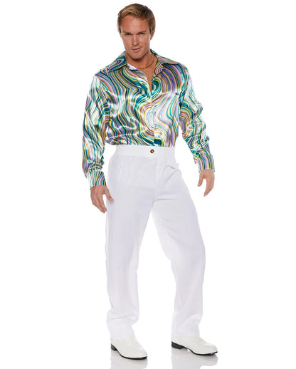 70er Jahre Disco Hemd mit Swirls