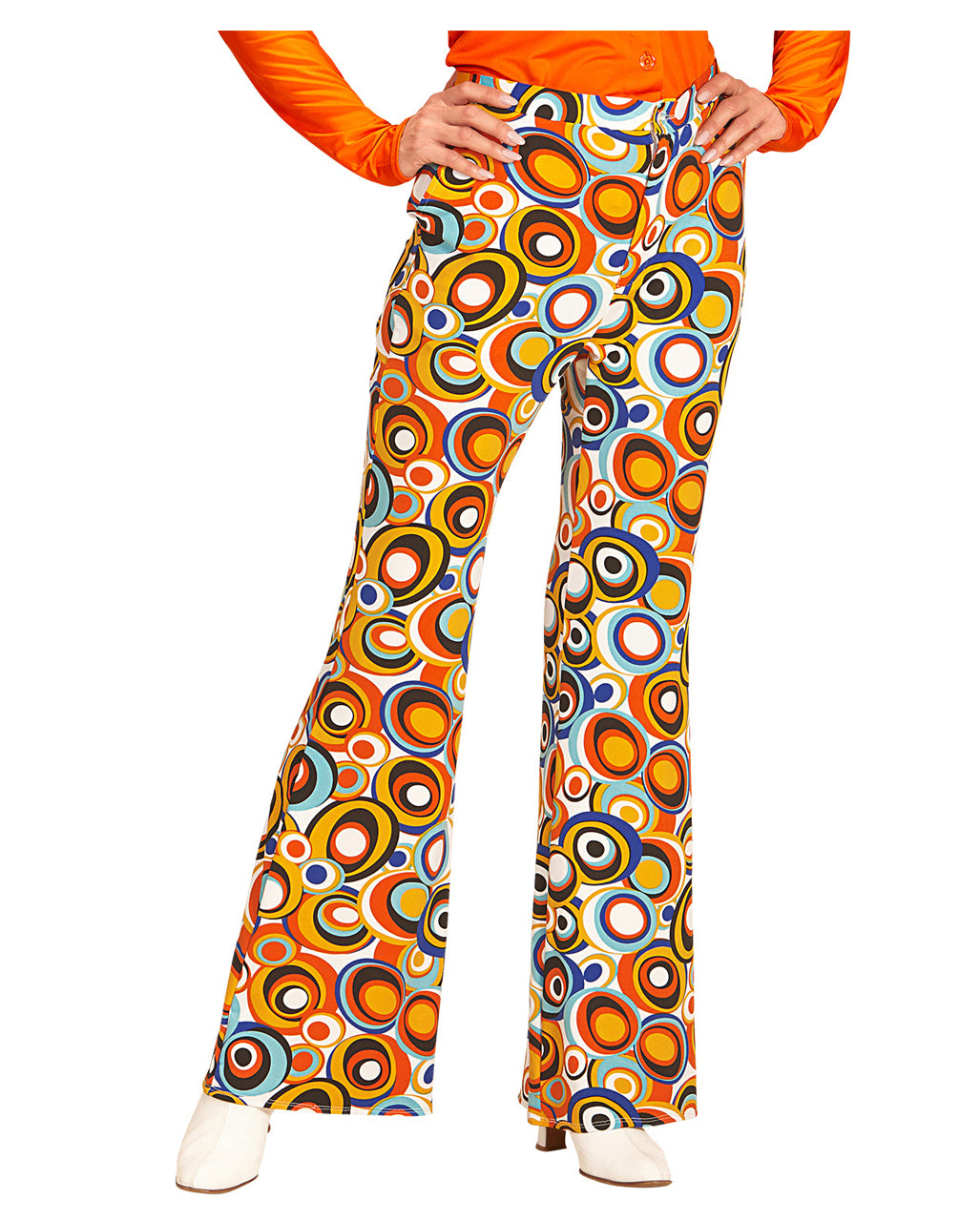Funky Damen Schlaghose bunte Kreise