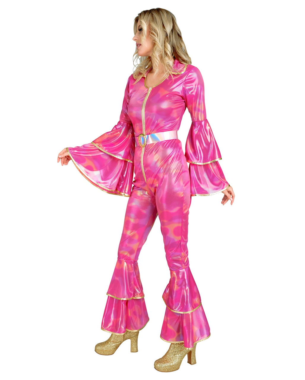70's Pop Star Disco Overall Pink