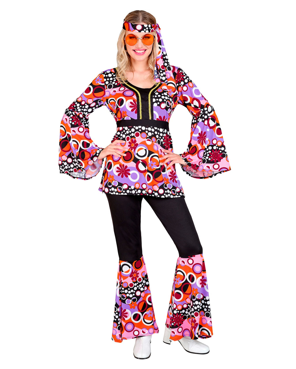 70s Hippie Pink Bubbles Damenkostüm