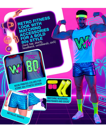 80er Jahre Aerobic Star Herren Kostüm