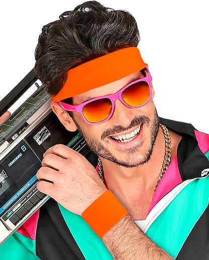80s Neón Naranja Sudadera Juego De 2