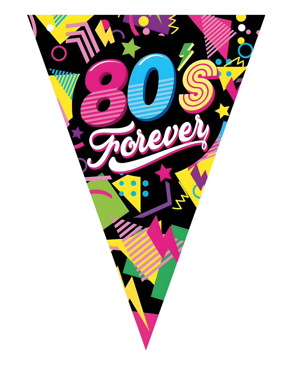 80's Forever Wimpelgirlande 3m