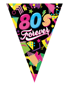 80's Forever Wimpelgirlande 3m