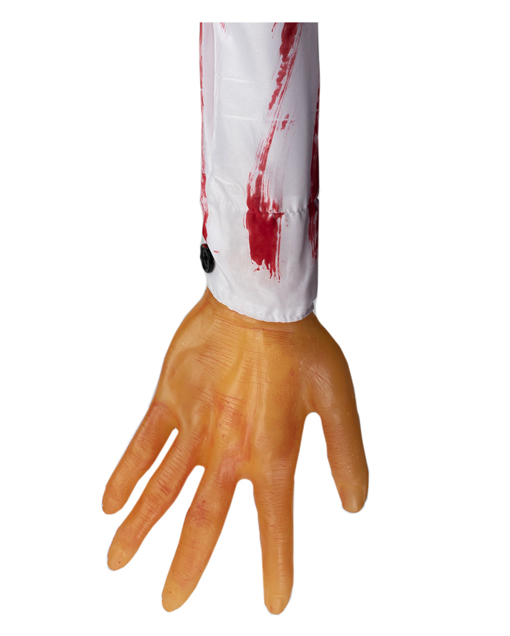Abgetrennter Arm mit Hemdfetzen