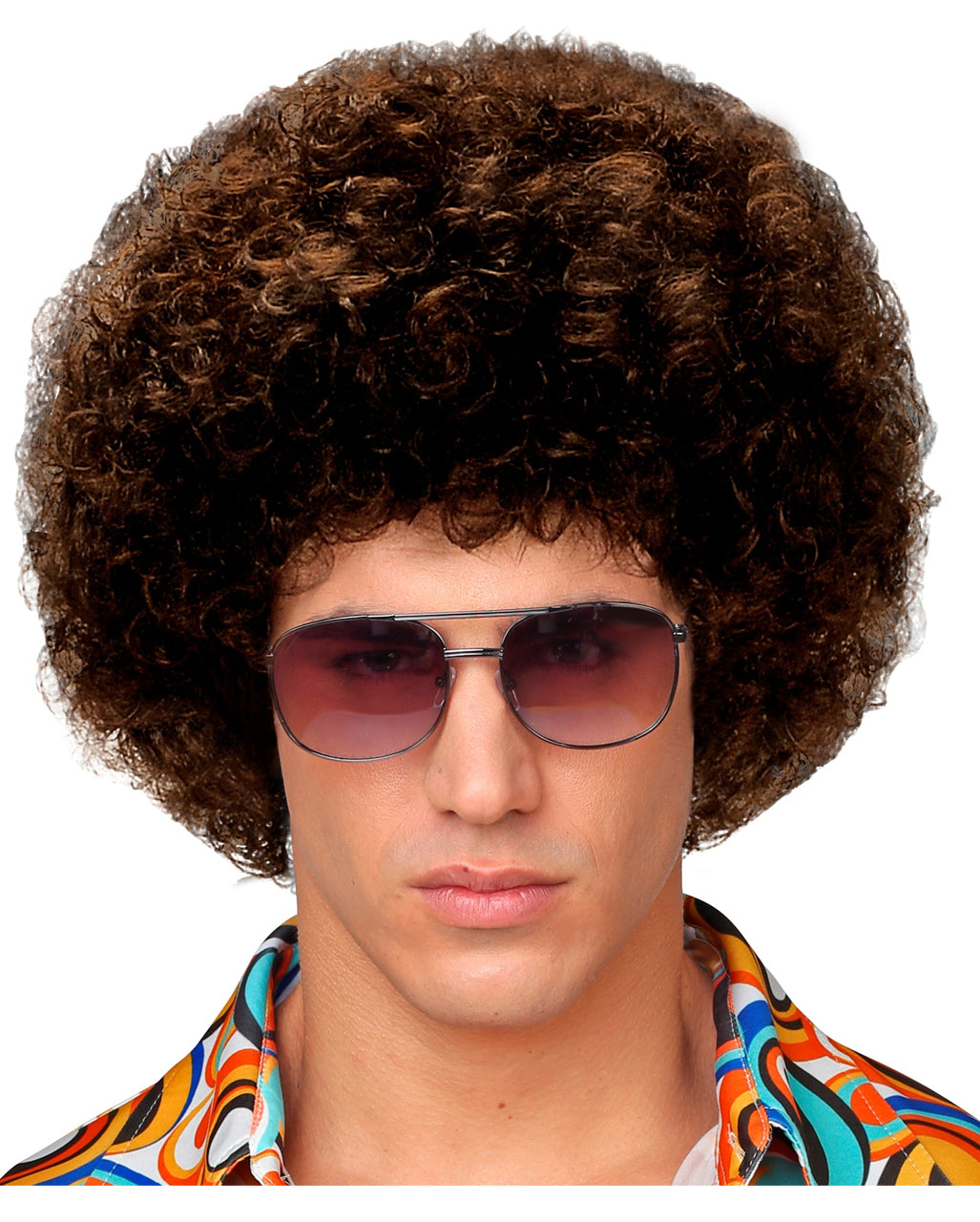 Afro Perücke Medium Braun