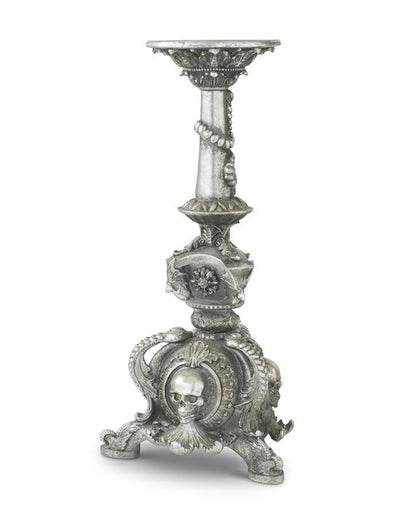 Halloween Altar Kerzenhalter mit Totenkopf & Fledermaus 52cm