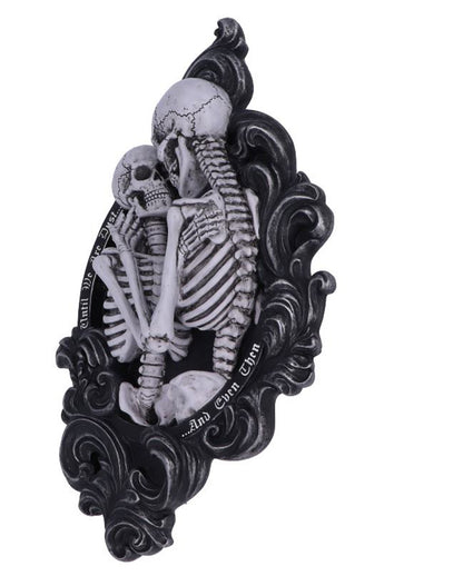 "And Even Then" Skelett Liebespaar Wandrelief 39cm