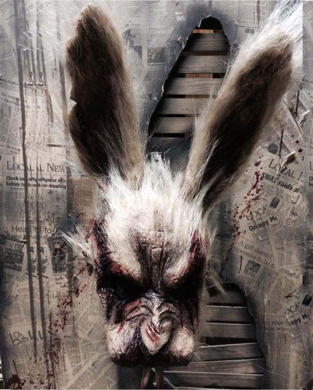 Furchterregende Zombie Hasenmaske