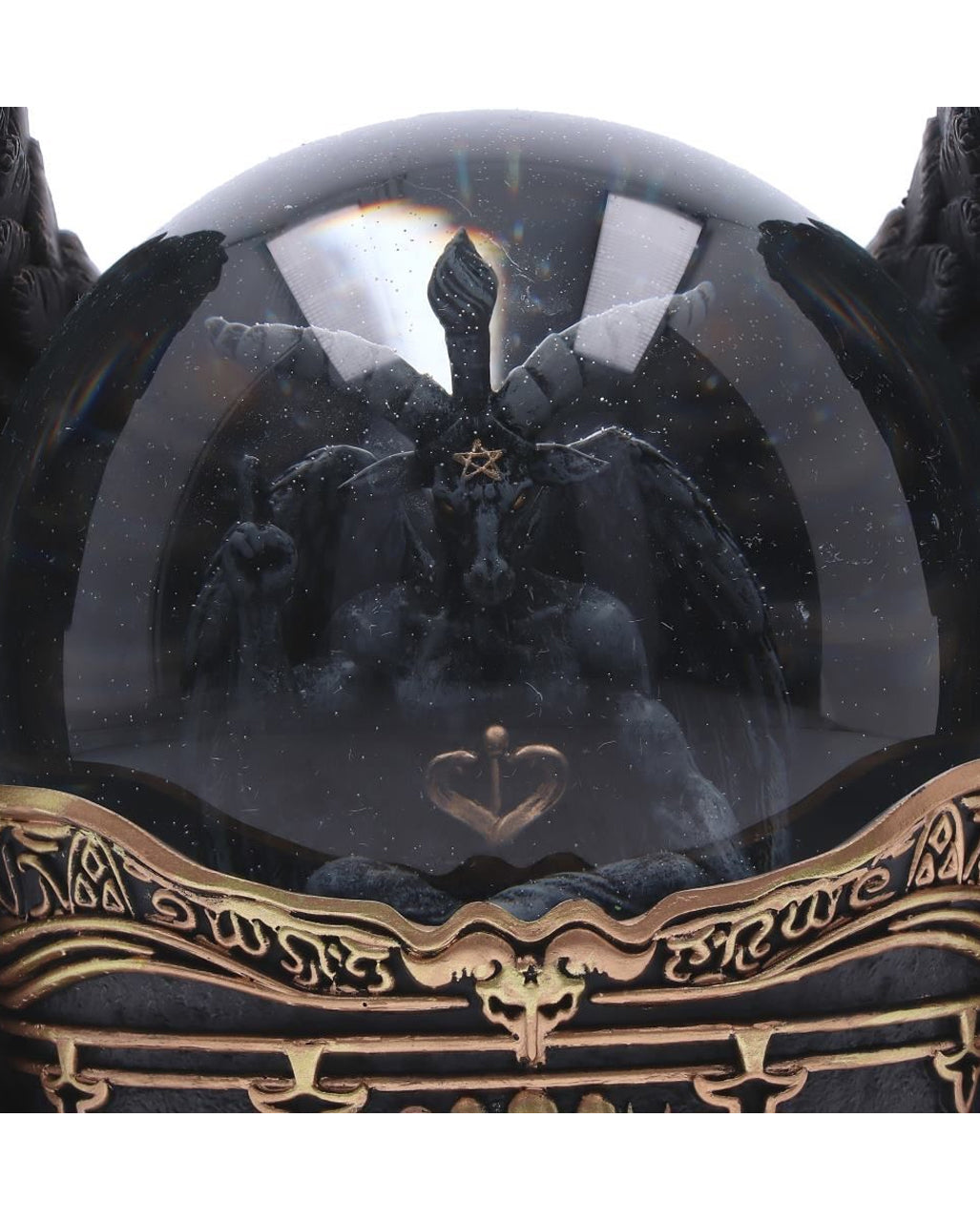 Gotische Baphomet Schneekugel 22,5cm