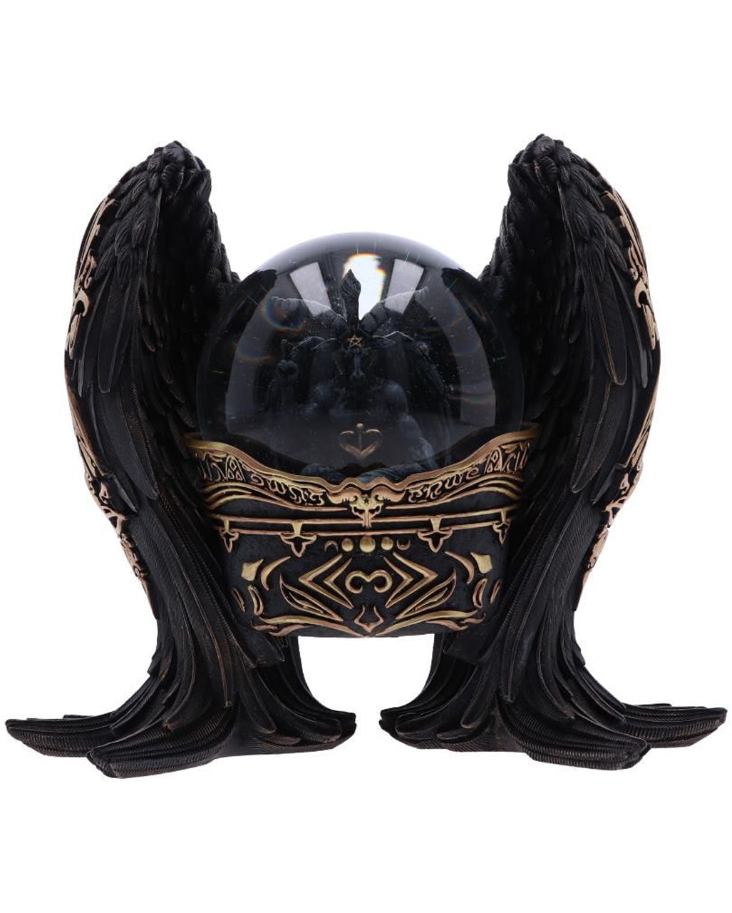 Gotische Baphomet Schneekugel 22,5cm