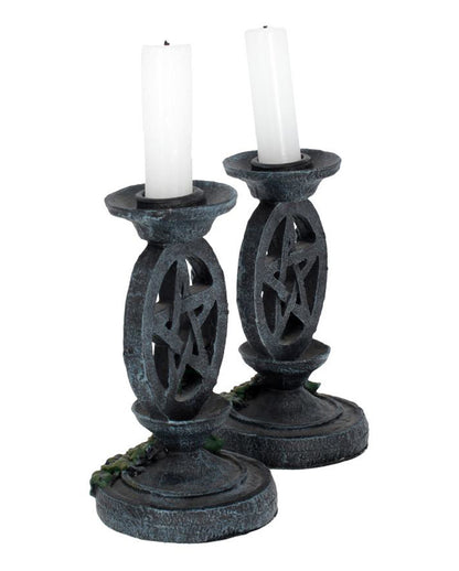 Antike Pentagramm Kerzenständer 2 St.
