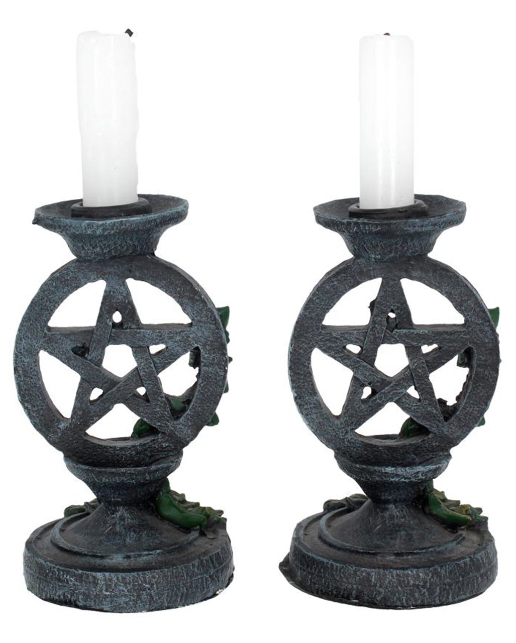 Antike Pentagramm Kerzenständer 2 St.