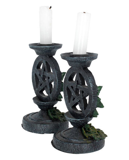 Antike Pentagramm Kerzenständer 2 St.