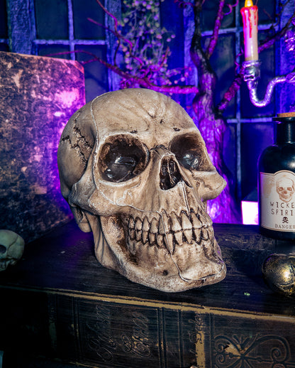 Antiker Morbid Relic Totenkopf 17cm