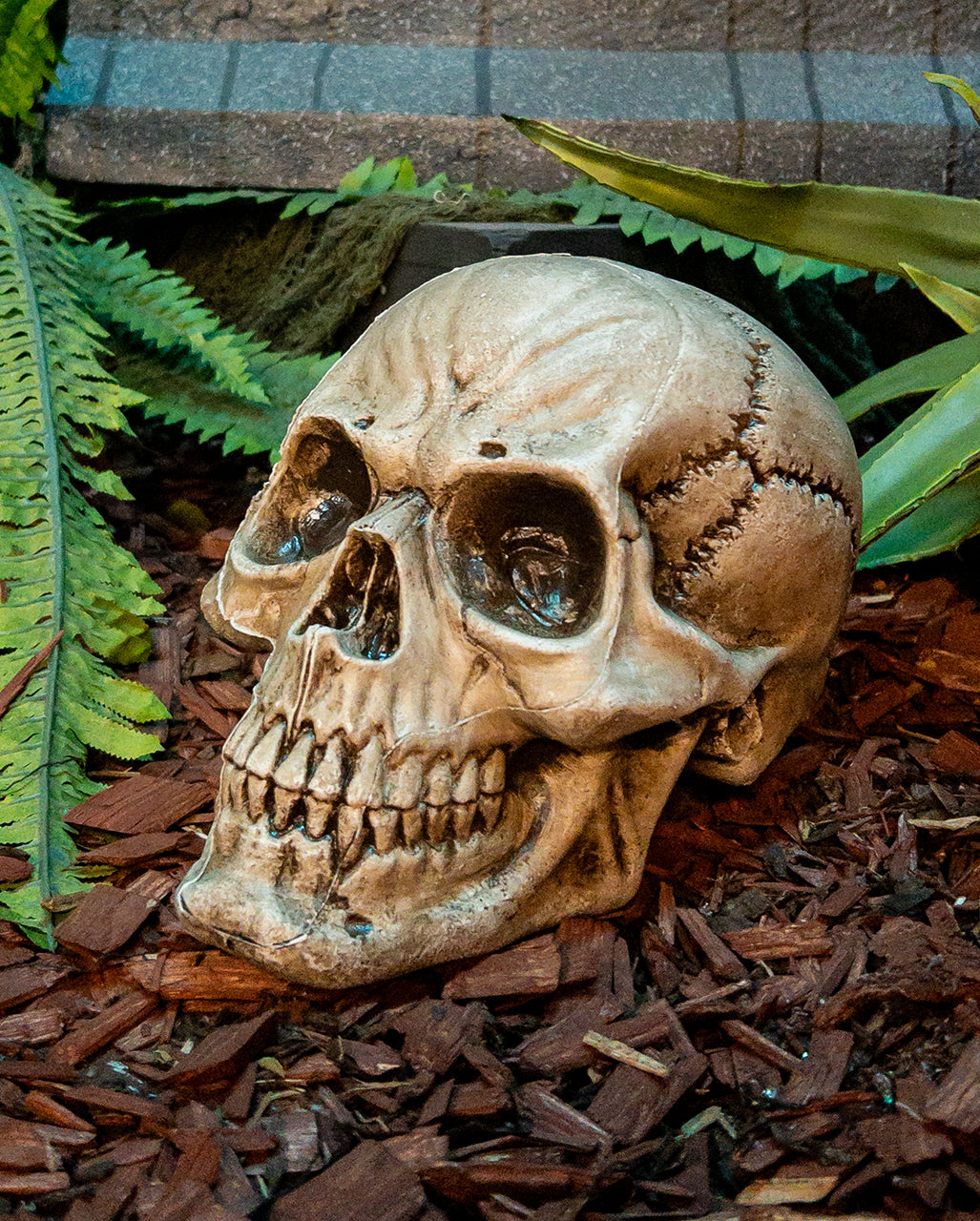 Antiker Morbid Relic Totenkopf 17cm