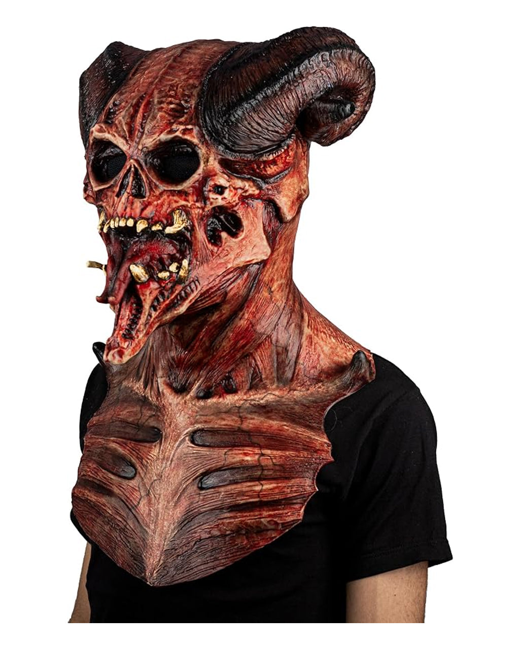 Astaroth Dämonen Maske mit Brustpanzer