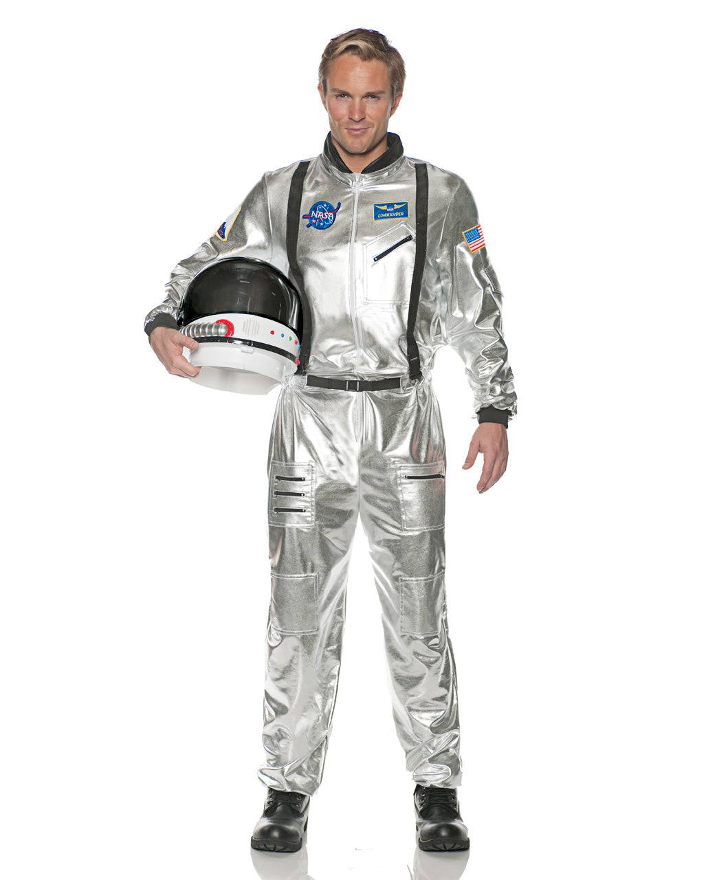 Astronauten Männerkostüm silber