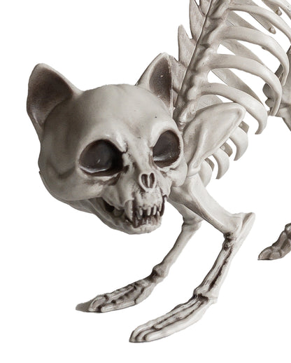 Cat Skeleton With Cat Hump Decoration 19cm