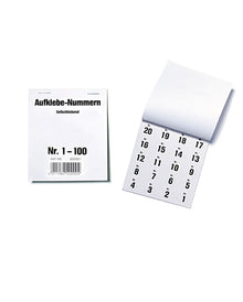 Aufklebe-Nummern 100 Stück