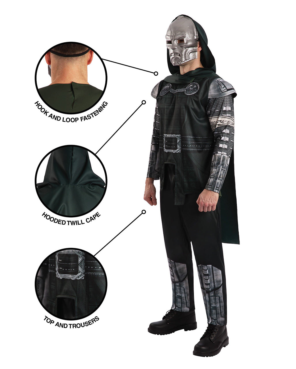 Costume da uomo Avengers Doomsday Dr. Doom Deluxe