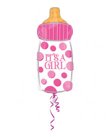 Babyflasche Folienballon "Its a Girl"